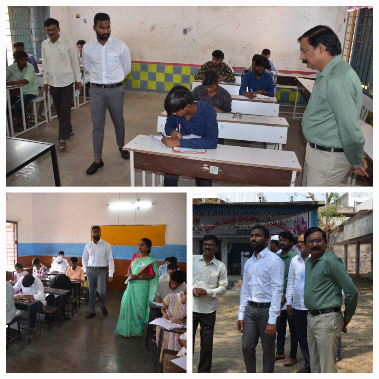 పదవ తరగతి పబ్లిక్ పరీక్ష కేంద్రాలను పరిశీలించిన జిల్లా కలెక్టర్ బి.సత్య ప్రసాద్.