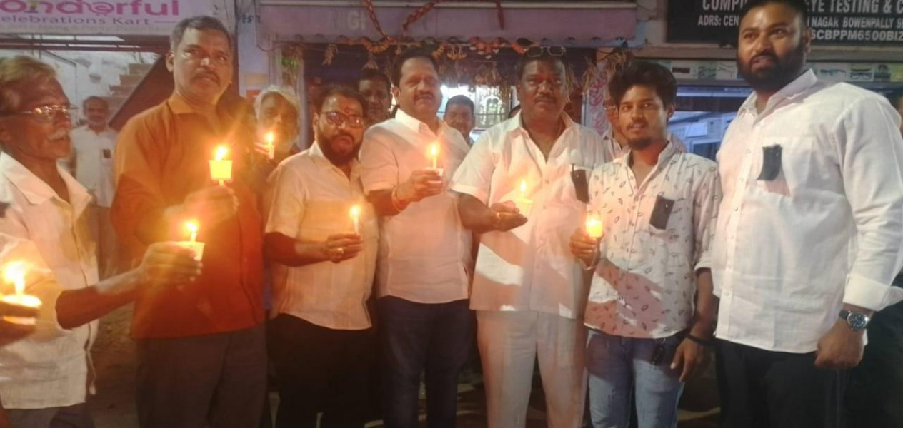 పహల్గాం ఉగ్రదాడికి నిరసనగా కొవ్వొత్తులతో ర్యాలీ