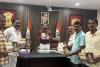 కలెక్టర్ చేతుల మీదుగా దుర్గామాత నవరాత్రి కరపత్రం ఆవిష్కరణ
