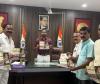 కలెక్టర్ చేతుల మీదుగా దుర్గామాత నవరాత్రి కరపత్రం ఆవిష్కరణ