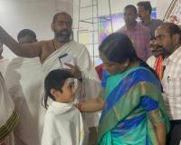 రాష్ర్టంలో వేద పాఠశాలల  అభివృద్దికి కృషి చేస్తాం - రాష్ర్ట దేవాదాయ శాఖ మంత్రి కొండ సురేఖ