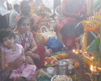 పోల్ బాల్ ఆలయంలో సామూహిక సత్యనారాయణ స్వామి వ్రతాలు