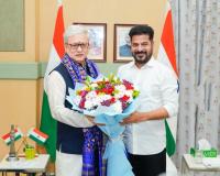 గవర్నర్ జిష్ణుదేవ్ వర్మను మర్యాదపూర్వకంగా కలిసిన ముఖ్యమంత్రి రేవంత్‌రెడ్డి