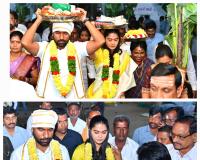 శ్రీ దుబ్బ రాజరాజేశ్వర స్వామివారికి పట్టు వస్త్రాలు, ముత్యాల తలంబ్రాలు సమర్పించిన జిల్లా కలెక్టర్ దంపతులు