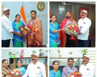 జిల్లా కలెక్టర్, ఎస్పీ, అదనపు కలెక్టర్లను మర్యాదపూర్వకంగా కలిసిన మున్సిపల్ నూతన చైర్పర్సన్ సమిండ్ల వాణి శ్రీనివాస్