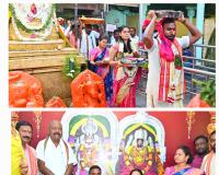 ధర్మపురి శ్రీ లక్ష్మీనరసింహ స్వామి వారి కళ్యాణానికి పట్టు వస్త్రాలు, ముత్యాల తలంబ్రాలు సమర్పించిన జిల్లా కలెక్టర్ దంపతులు