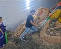 జగిత్యాలలో 20 అడుగుల శ్రీవేంకటేశ్వర స్వామి 3డి సైకత శిల్ప ప్రదర్శన