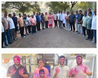 ధరూర్ క్యాంపు వాకర్స్ అసోసియేషన్ హోలీ సంబరాల్లో పాల్గొన్న తొలి జెడ్పి చైర్ పర్సన్ వసంత