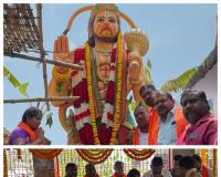 శ్రీ గుండు హనుమాన్ ఆలయాన్ని సందర్శించిన మాజీ మున్సిపల్ చైర్ పర్సన్ అడువాల జ్యోతి