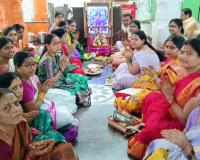 హరిహరాలయంలో మాతలచే శ్రీ లలిత సహస్రనామ పారాయణం ఉంజల్ సేవ