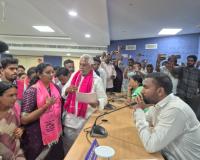 జగిత్యాలలో కాంగ్రెస్ హామీల అమలుపై బీఆర్ఎస్ ఆందోళన
