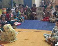 రెడ్ బుల్స్ గణేష మంటపం వద్ద  లలితా సహస్రనామ పారాయణం