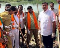 సేవా సంకల్ప అభియాన్ లో చింతకుంట చెరువు శుభ్రం