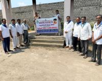 స్మశాన వాటికలో స్వచ్ఛత సేవలు, మెట్ల నిర్మాణం