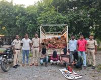 టేకు చెట్ల దొంగతనానికి  పాల్పడిన నలుగురు అరెస్ట్