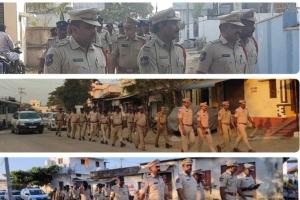 ఓటర్లకు భరోసా కల్పిస్తూ ఇబ్రహీంపట్నం లో పోలీసుల ఫ్లాగ్‌మార్చ్