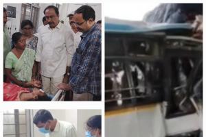 కొండగట్టు  సమీపంలో ఘోర రోడ్డు ప్రమాదం*    *బస్సులో ఉన్న  25 మంది ప్రయాణికులకు తీవ్ర గాయాలు