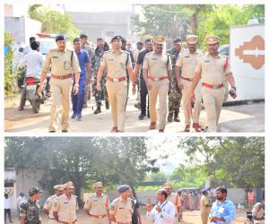 ఎలక్షన్ సరళి, పోలీసు బందోబస్తు ఏర్పాట్లను పరిశీలించిన: జిల్లా ఎస్పీ  అశోక్ కుమార్ 