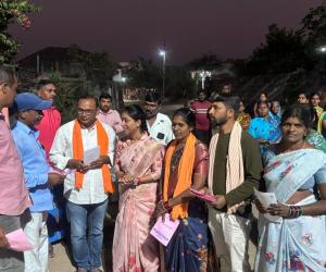 హబ్సిపూర్ గ్రామంలో బిజెపి అభ్యర్థికి ప్రచారం నిర్వహించిన బి జె పి రాష్ట్ర కార్యవర్గ సభ్యురాలు డా. భోగ శ్రావణి 