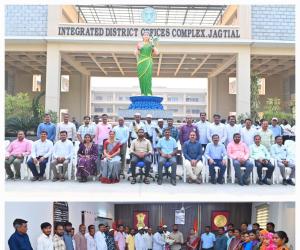 కలెక్టరేట్లో ఘనంగా నూతన సంవత్సర వేడుకలు  జిల్లా అధికారులకు, ఉద్యోగస్థులకు మరియు సిబ్బందికి శుభాకాంక్షలు తెలిపిన జిల్లా కలెక్టర్ బి. సత్యప్రసాద్