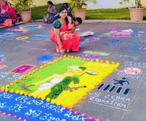 ఆకట్టుకున్న సందేశాత్మక ముగ్గు