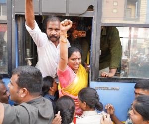 ఖమ్మంలో కల్వకుంట్ల కవిత అరెస్ట్ – మహిళా కానిస్టేబుళ్లు లేకుండానే అరెస్టుపై వివాదం