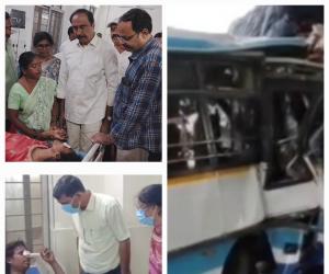 కొండగట్టు  సమీపంలో ఘోర రోడ్డు ప్రమాదం*    *బస్సులో ఉన్న  25 మంది ప్రయాణికులకు తీవ్ర గాయాలు