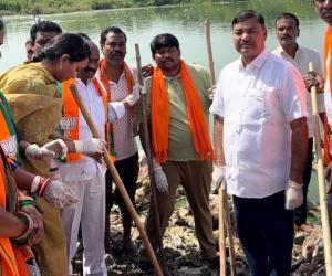 సేవా సంకల్ప అభియాన్ లో చింతకుంట చెరువు శుభ్రం