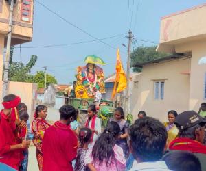 స్థంభం పల్లి లో అంగరంగ వైభవం గా అమ్మ వారి ఊరేగింపు కార్యక్రమం 
